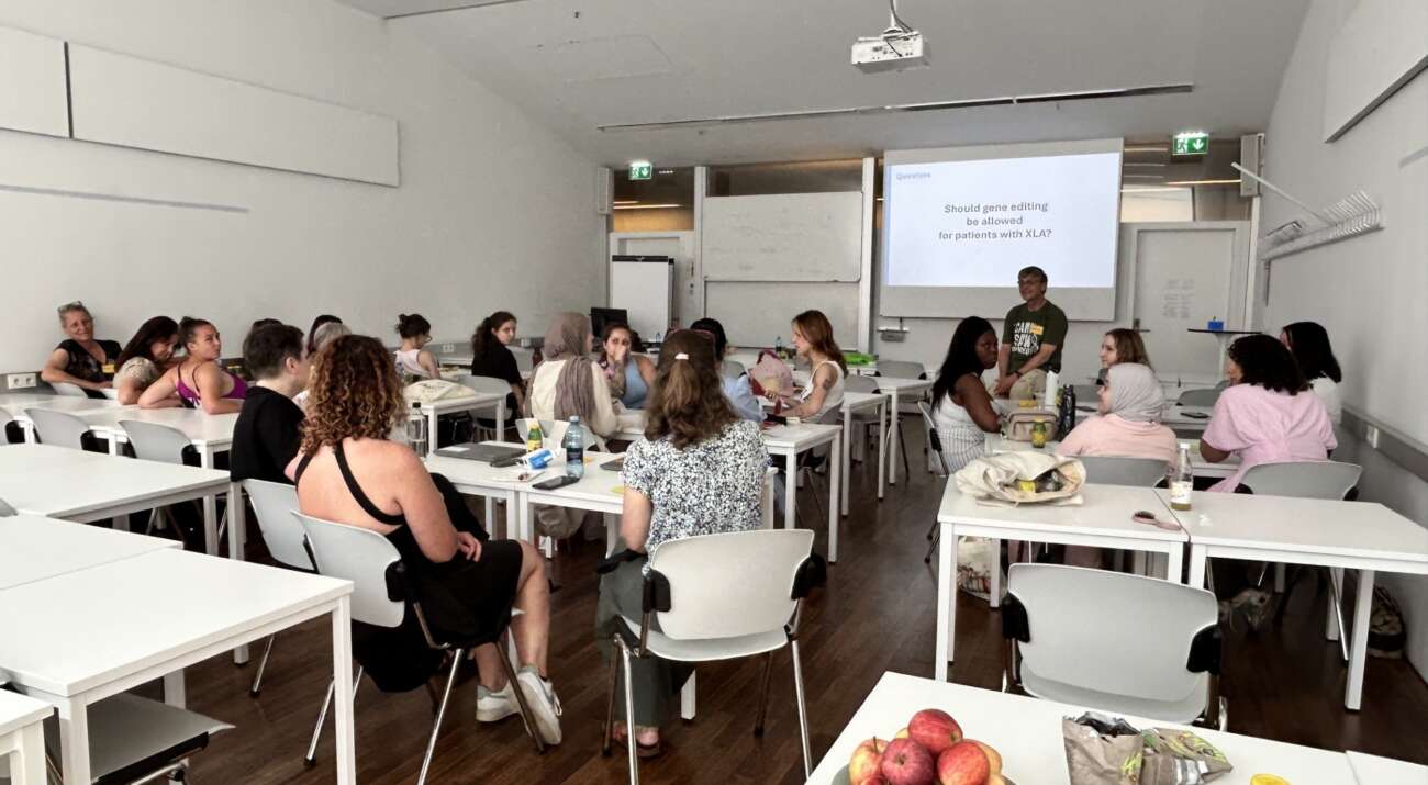 Students at the Vienna summer school participating in the Diversity in the lab workshop